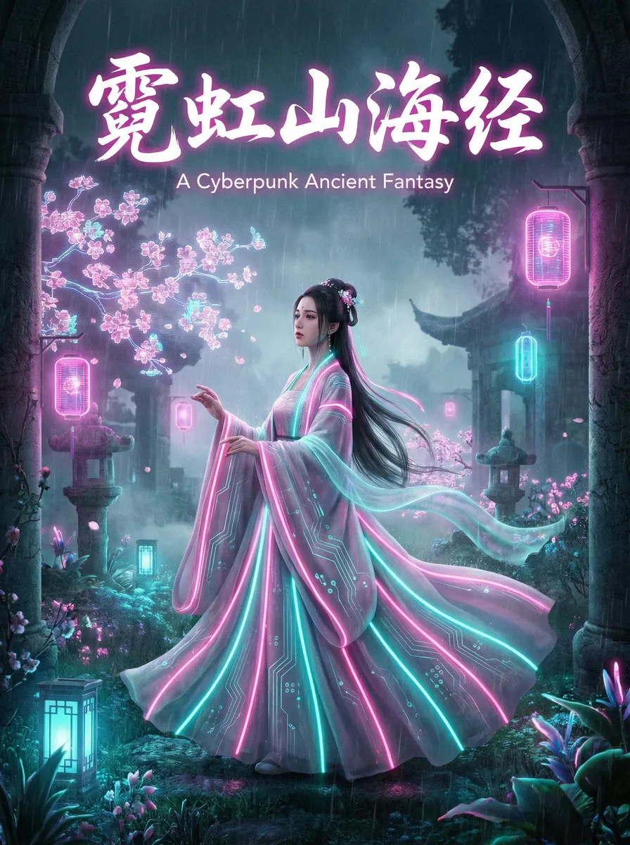 秘密网站 古风奇缘短剧 - 霓虹山海经海报
